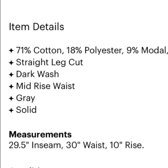 Chico’s | Denim Jeans Mid Rise Small Size 0.5 Gray Wash - Picture 5 of 5